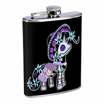 Day Of The Dead Pony Em1 Flask 8oz Stainless Steel Hip Drinking Whiskey - £11.59 GBP