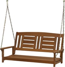 Two-Seater With Chain Furinno Tioman Hardwood Patio, Garden, And, Natural - $141.95