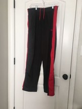AND1 Black &amp; Red Athletic Track Pants  Men&#39;s Size Large - £30.37 GBP