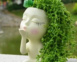 Head Planter, Face Flower Pots, Kiss Planters With Girl Heads, Lady Faces - £25.13 GBP