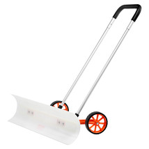VEVOR Snow Shovel with Wheels 37&quot; Snow Shovel for Driveway ABS Snow Pusher - $101.99