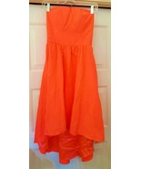 NEW TED BAKER LONDON Strapless Dress Drop Hem Hi Low Pockets Orange Size... - £62.86 GBP