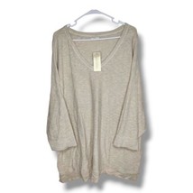 Sonoma Women’s Plus Size 3X V-Neck Sweater 3/4 Sleeves 100% Slubbed Cott... - £17.54 GBP
