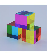 Magic Prism Cube Crystal Optic Multi-Color Toys for Desktop Decoration G... - £15.68 GBP