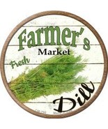 Farmers Market Dill Novelty Metal Mini Circle Magnet - $242.75 MXN
