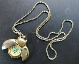 Beautiful Vintage Silver Tone Lady Bug Ladybug watch Necklace - £7.85 GBP