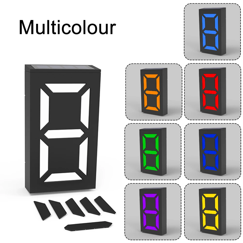 DIY LED Solar House Number Doorplate Lamp Waterproof Solar Lamp  Door Plate Outd - £56.67 GBP