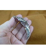 AK-TOOTH-96) 2-1/2&quot; Fossil 1000 yrs old Wolf tooth silver filigree flame... - $55.15