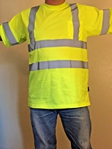 New~ Construction / Road Crew Work Shirt By Occunomix Lux, Size Xl, Neon Yellow - £11.77 GBP