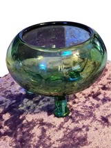 Viking, Flowerlite,  Emerald Green, Glass, Flower Bowl, Vase, 1950&#39;S - £21.11 GBP