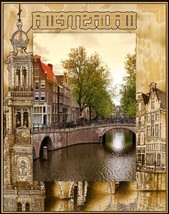 Amsterdam Laser Engraved Wood Picture Frame Portrait (8 x 10)   - £42.35 GBP