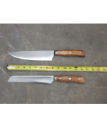 &quot;CHOP WELL&quot; - Wood Handle - Stainless Steel - Lot of 2 - Kitchen Knives - $19.36 CAD