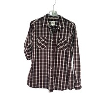 Paper Denim and Cloth Button Up Shirt Mens 2XL Roll Tab Long Sleeve Plaid - £11.98 GBP