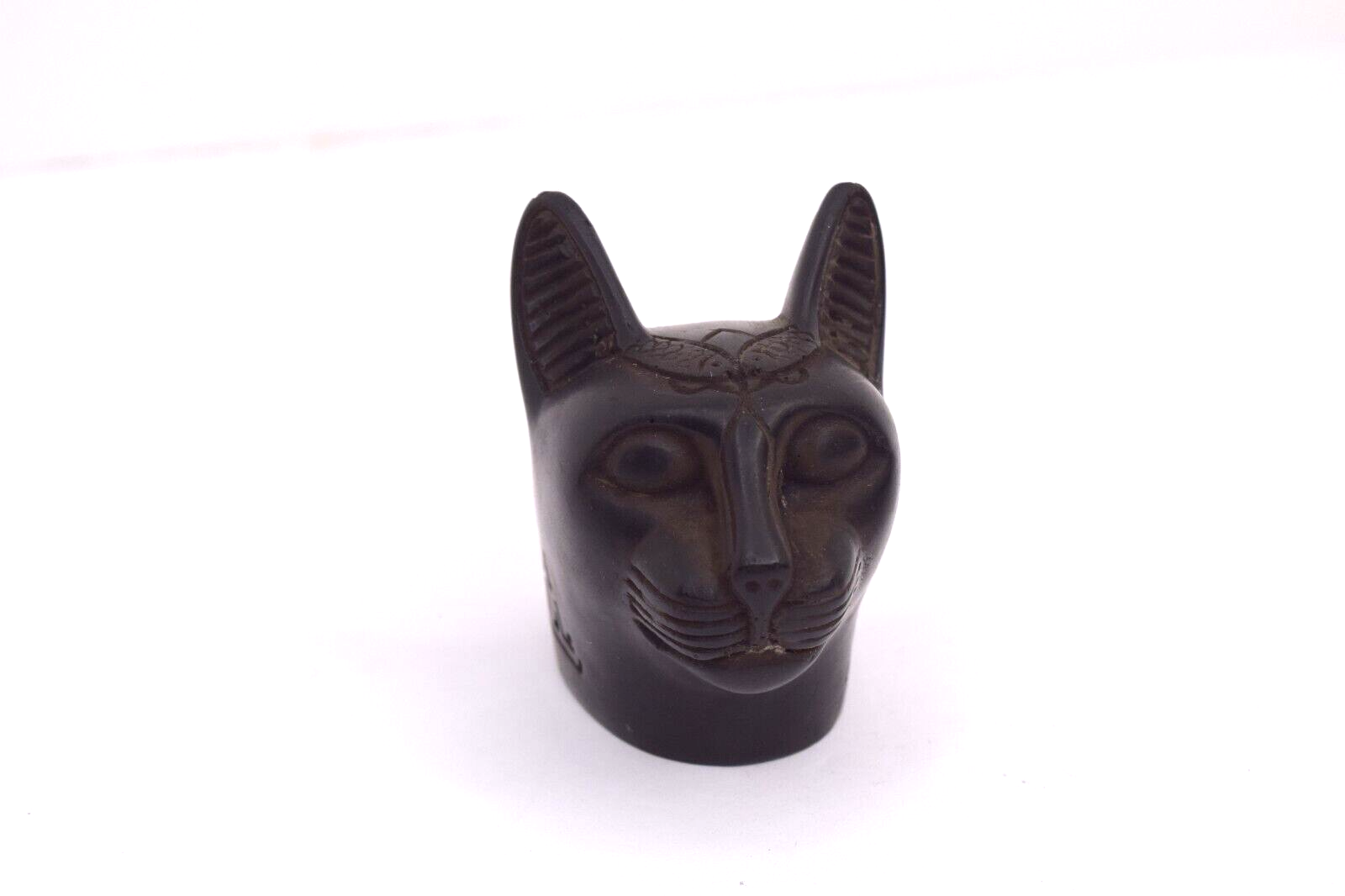 Primary image for Carved Black Stone Egyptian Bastet Cat Head Figurine
