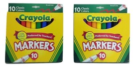 Crayola 2 Pack of Markers 10 Count in Each Pack #077222PACK - £8.56 GBP