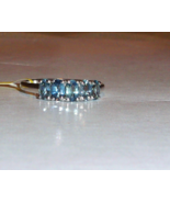 KANCHANABURI BLUE SAPPHIRE OVAL 5-STONE BAND RING, 925 SILVER, SIZE 7, 1... - $818.89 MXN