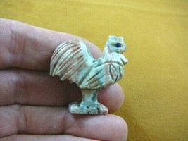 (Y-CHI-RO-13) red ROOSTER chicken carving SOAPSTONE stone figurine cock ... - £6.74 GBP