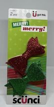 Scunci Christmas Hair Clips 2pcs (Red &amp; Green) 53588-P - $9.89