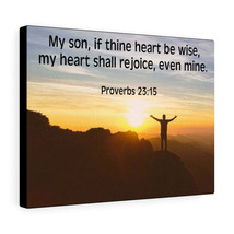   My Heart Shall Rejoice Proverbs 23:15 Bible Verse Canvas Chris - £67.60 GBP+