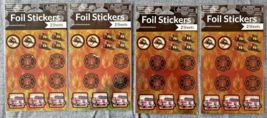 Creative Converting Holographic Fire Department Themed Sticker Sheets Lot of 4 - £27.48 GBP