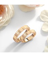 4mm Wedding Band Set-Minimalist Bands-Wedding Band Pair-Custom Gold Rings - $738.56 CAD+