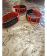 3 Houston Texan Football Wristband Bracelets Rubber.  I Am A Texan (Who ... - $23.44 CAD