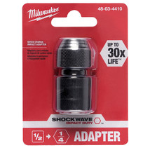 Milwaukee 48-03-4410 1/2&quot; Square x 1/4&quot; Hex Shockwave Hex Adapter - £32.30 GBP