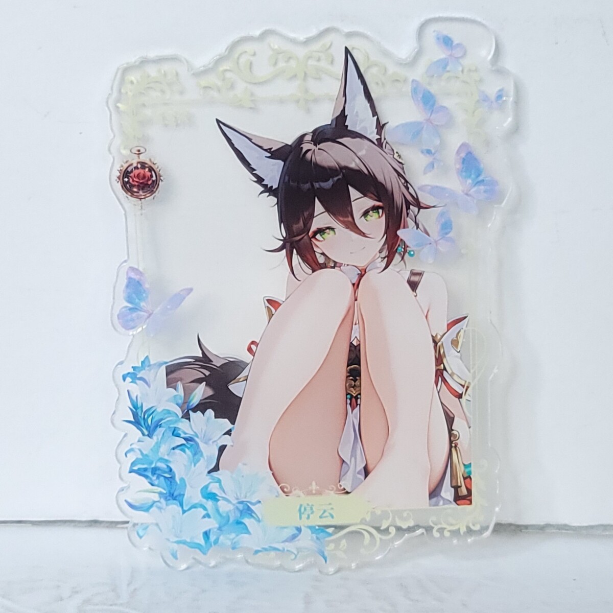 Tingyun Die Cut Acrylic Premium Waifu Card Anime Girl Art Oversized Boar... - $13.85