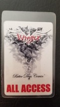 Winger - Original Better Days Comin&#39; 2014 Tour Laminate Backstage Pass - £55.95 GBP
