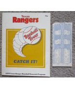 1979 TEXAS RANGERS Baseball Souvenir Program + All-Star Ballot YANKEES S... - $340.99 MXN