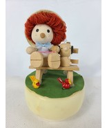 Vintage Chadwick Miller Raggedy Ann Looking Girl with Ducks at Feet Musi... - £18.98 GBP