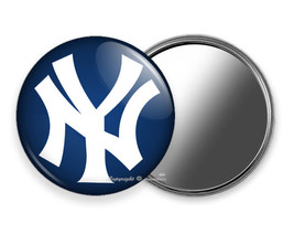 New York Yankees Baseball Team Purse Pocket Hand Mirror Mlb Sports Fan Gift Idea - £12.18 GBP+