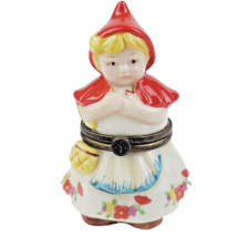 Little Red Riding Hood Cookie Jar Style Porcelain Hinged Box Dept 56 PHB HTF  - £29.83 GBP