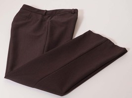 Elie Tahari Womens Brown Stretch Flat Front Dress Pants Petite 4P - $57.99