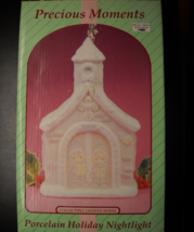 Precious Moments Porcelain Holiday Nightlight 1994 Over 9 Inches Tall Boxed - £11.70 GBP