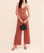 MSRP $85 Endless Rose Red Pin Dot Sleeveless Palazzo Jumpsuit Red Size L... - $43.10 CAD