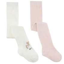 NEW Capelli Baby Knit Tights Set of 2 pink, Christmas reindeer beige 6 or 12 mo. - $9.95