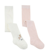 NEW Capelli Baby Knit Tights Set of 2 pink, Christmas reindeer beige 6 o... - $9.95