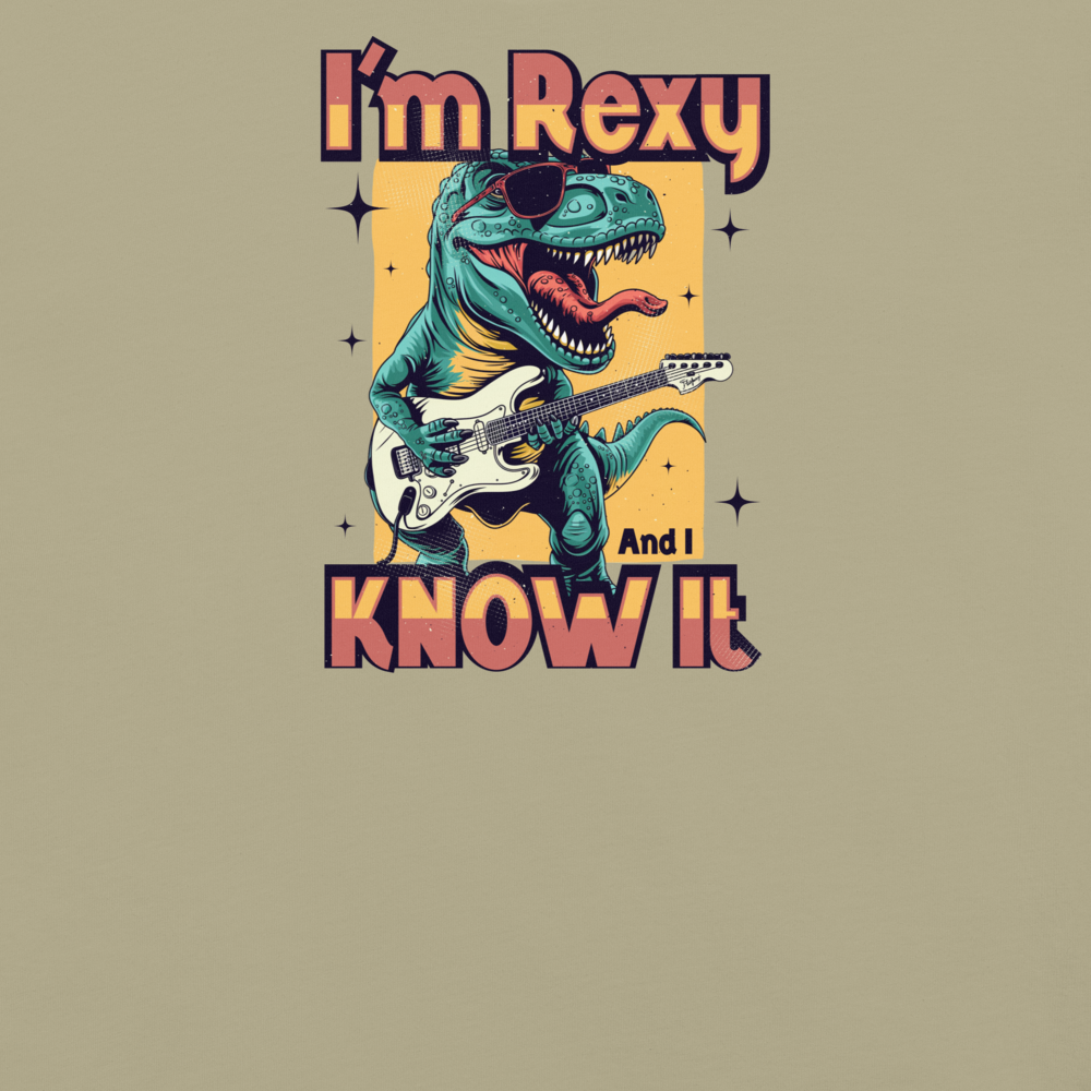 Unisex Garment-Dyed Heavyweight T-Shirt – I’m Rexy (Khaki) Item image 4