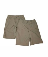 Lot Of 2 Boys Under Armour Khaki Tan Shorts Size Medium 10 /12 School Un... - $367.41 MXN