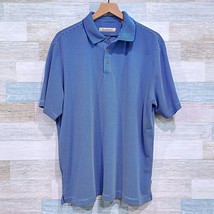 Tommy Bahama Soft Touch Polo Shirt Blue Stripe Modal Blend Stretch Mens ... - $39.59