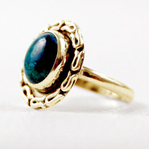 925 Sterling Silver Turquoise Sz 2-14 Gold/Rose Gold Plated Ring Women RSV-1031 - £18.75 GBP+