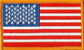 USA Flag Patch embroidered 3 3/8&quot;x2&quot; jacket unspsc# 53102703 HEROS PRIDE... - $14.32