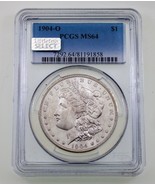1904-O $1 Silver Morgan Dollar Graded by PCGS as MS-64 - $148.49
