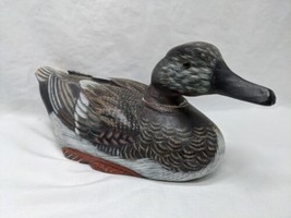 *Reglued Head* Vintage Hand Carved And Painted Duck Glass Eye Decoy 9 1/2&quot; - £34.73 GBP
