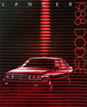 1988 Dodge LANCER sales brochure catalog US 88 ES SHELBY - £4.69 GBP