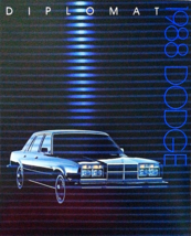 1988 Dodge DIPLOMAT sales brochure catalog US 88 - £6.24 GBP
