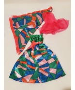 Vintage Barbie #1798 RAINBOW WRAPS Outfit MOD Dress Shawl Slip 1970-1971 - £78.89 GBP