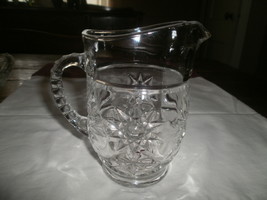 Glass Milk Pitcher Star of David  - $6.84 CAD