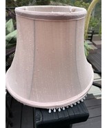 Vintage Pink Silk Lampshade with Pearl Fringe - $48.00